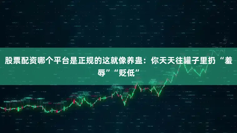 股票配资哪个平台是正规的这就像养蛊：你天天往罐子里扔 “羞辱”“贬低”